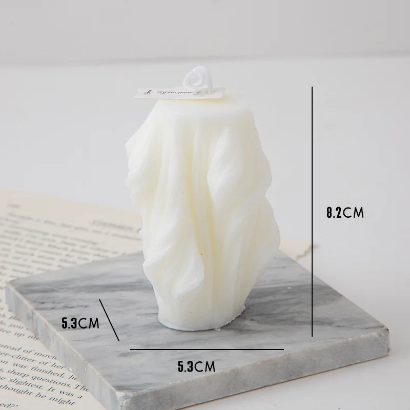 creative geometric wave decorative scented candle for home