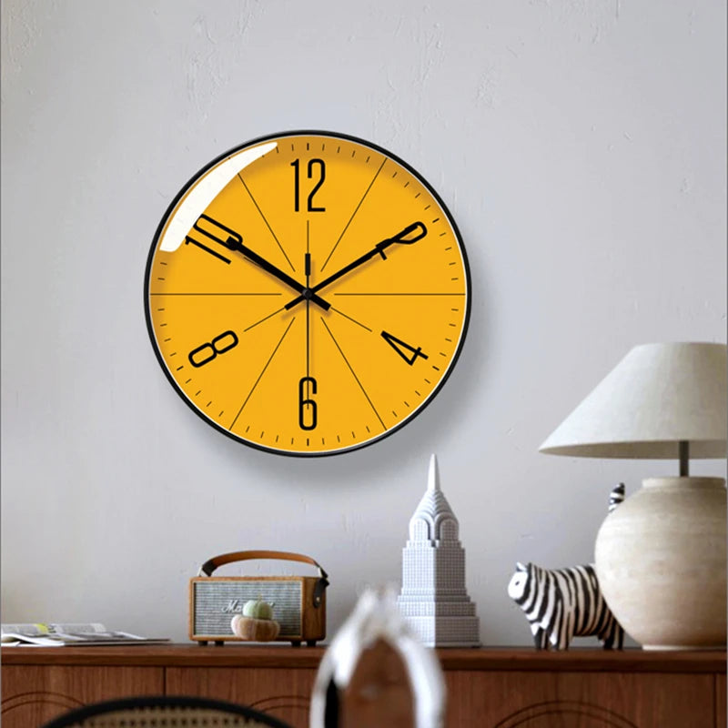 modern silent wall clock for home decor easy to read
