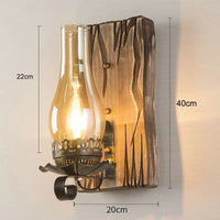 American vintage wooden wall light for restaurant, bar or loft
