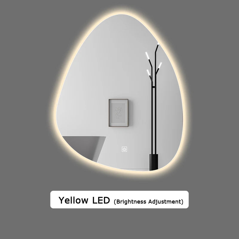 multifunctional smart mirror with bluetooth speaker and adjustable LED