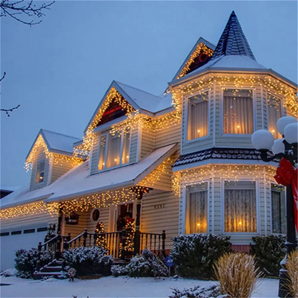 Outdoor Christmas LED string lights decorations for winter