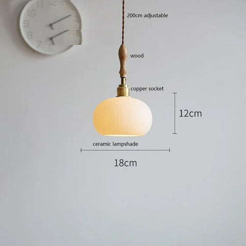 Suspension design led papillon céramique et bois - vue 26 sur 30