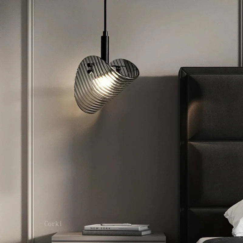 Art Deco design glass pendant light with adjustable dimming