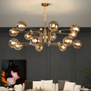 Modern LED chandelier with 10 globes decorative light