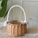 wedding flower basket with bow tie large capacity versatile