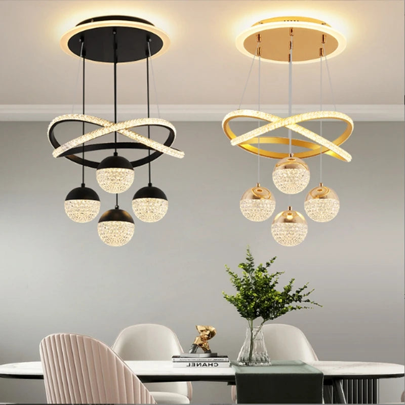 Modern luminous pendant light for restaurant, bar or apartment - vue 4 sur 10