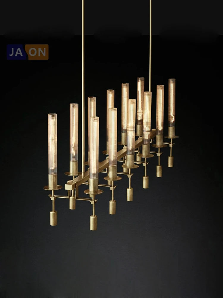 Vintage iron and glass pendant light with customised design - vue 6 sur 12