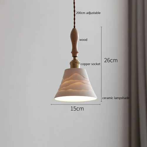 Modern ceramic flower pendant light - vue 20 sur 30