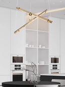 Modern acrylic and copper chandelier minimalist decorative design