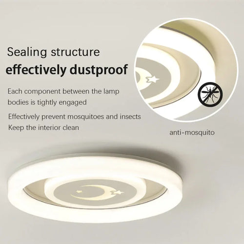 Modern LED ceiling light for elegant and bright interior decor - vue 6 sur 14