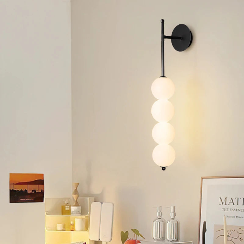 Minimalist LED wall light in the shape of a wind gourd