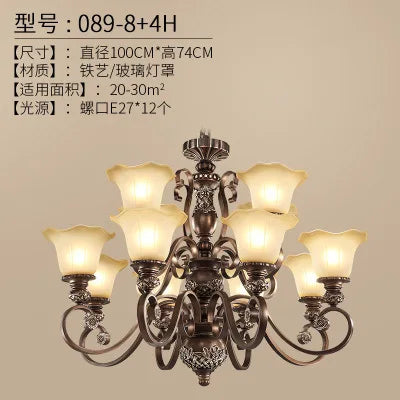 Nordic vintage-style chandelier for elegant indoor lighting