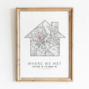 Personalised city map romantic gift for him