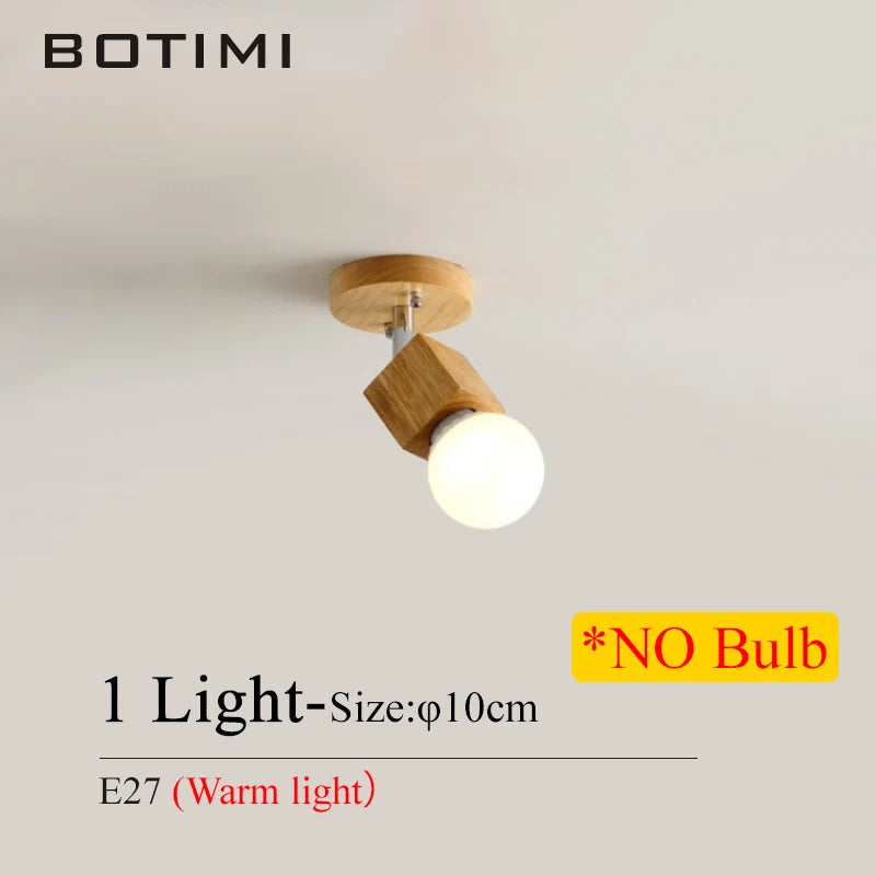 Botimi triple wooden mirror wall light nordic adjustable hotel wall lamp