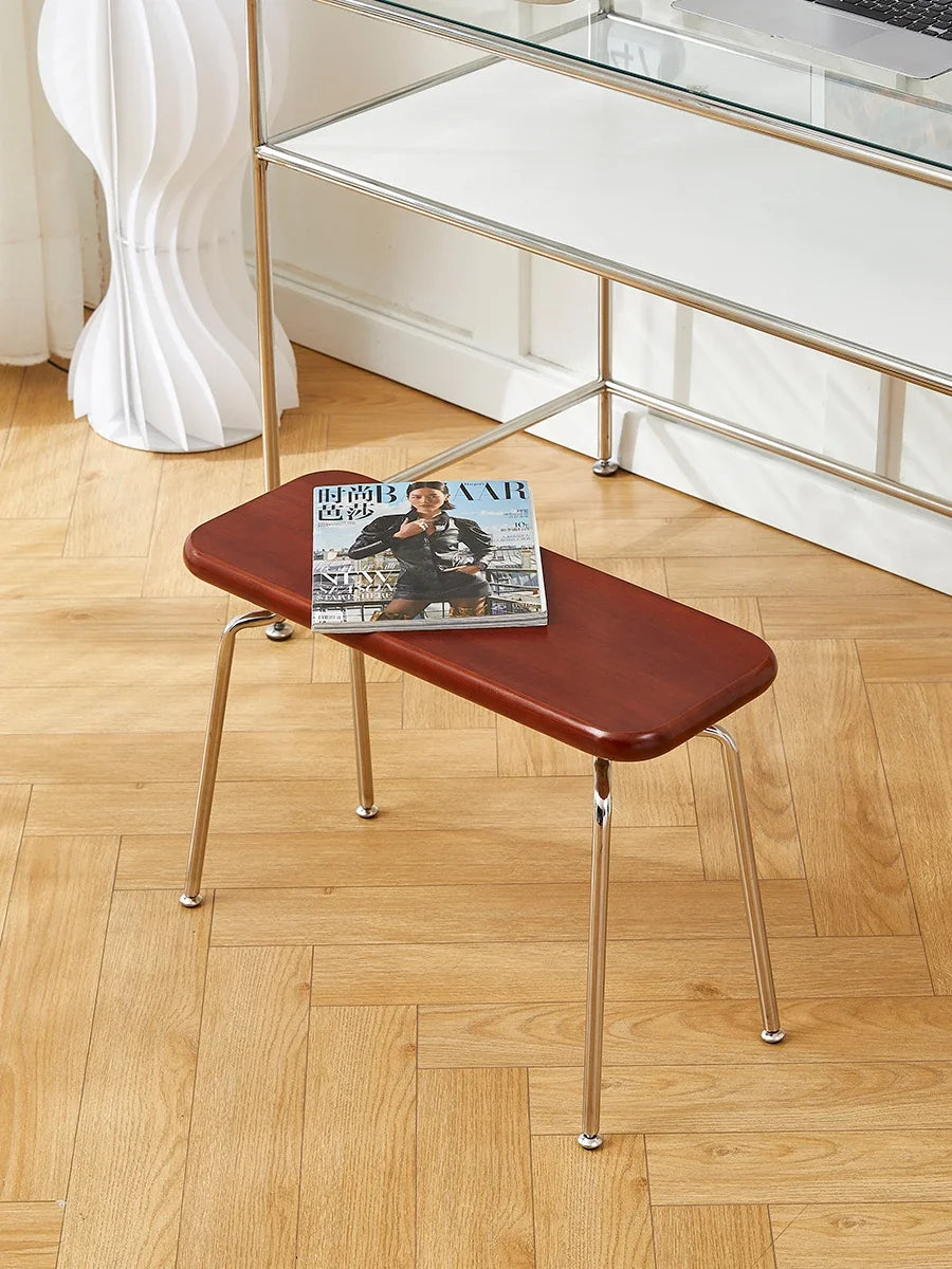 retro style solid wood bench for versatile decoration