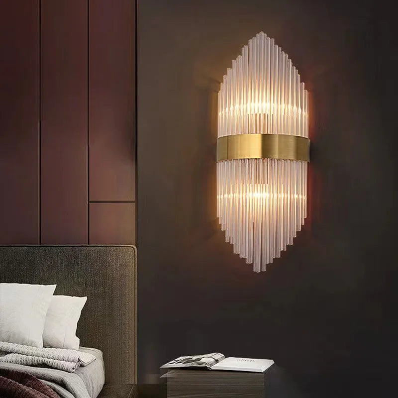 Elegant Nordic design LED crystal wall light
