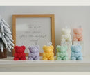 scented soy wax bear candle for relaxation