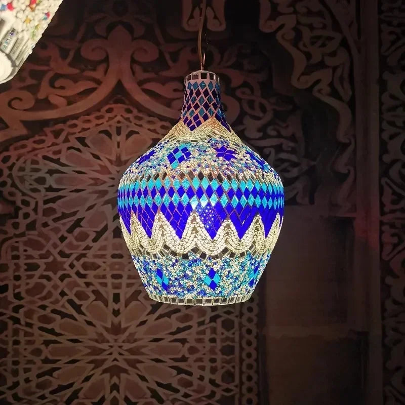 Bohemian art vase chandelier for handmade home decor - vue 12 sur 13