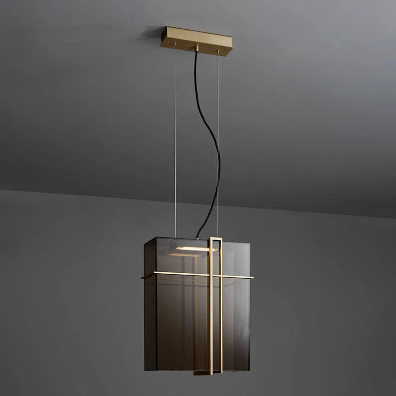 Modern Italian design glass LED pendant light