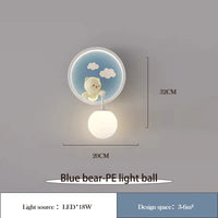 cute rabbit wall light for modern children's room