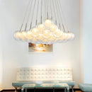 Modern LED glass ball-in-ball ceiling chandelier for living room, dining room, bedroom or restaurant