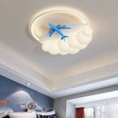 Modern LED aeroplane chandelier for children