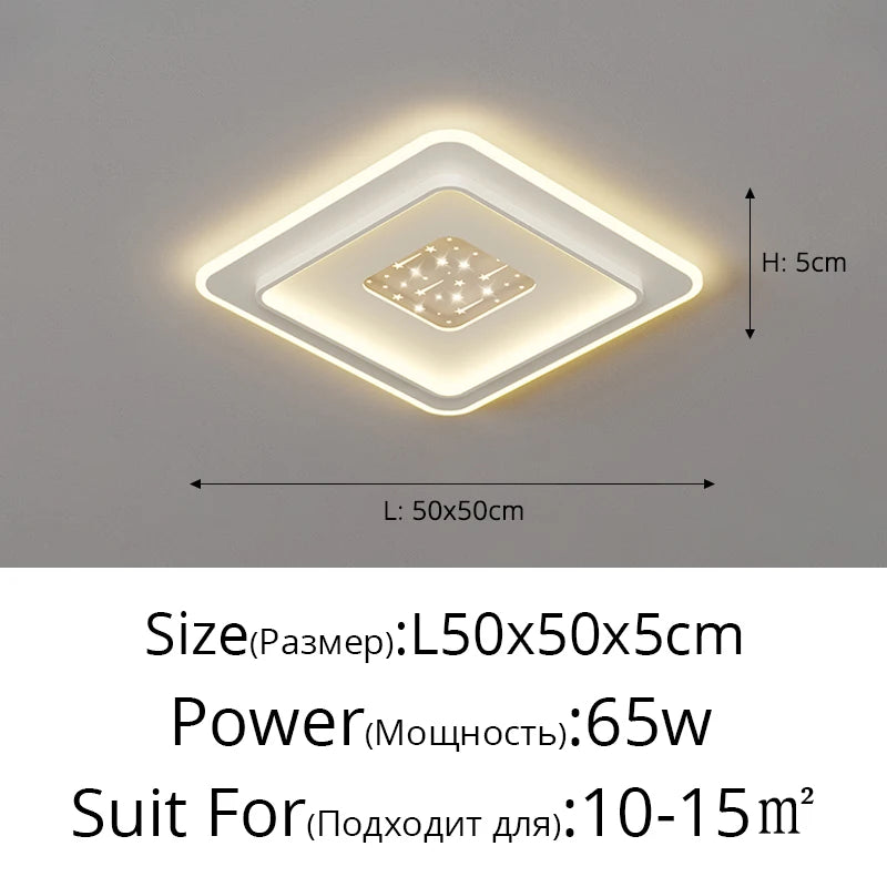 Plafond moderne à LEDs lampe pour chambre cuisine étude éclairage salon luminosité réglable Led plafonnier luminaire