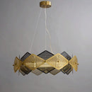 Post-modern stainless steel chandelier Italian minimalist LED lamp