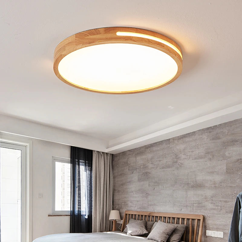 Modern log style ceiling light combination for living room - vue 4 sur 13