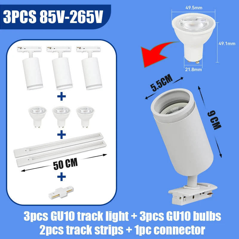 LED track ceiling light for shops and living rooms