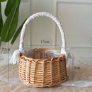 wedding flower basket with bow tie large capacity versatile