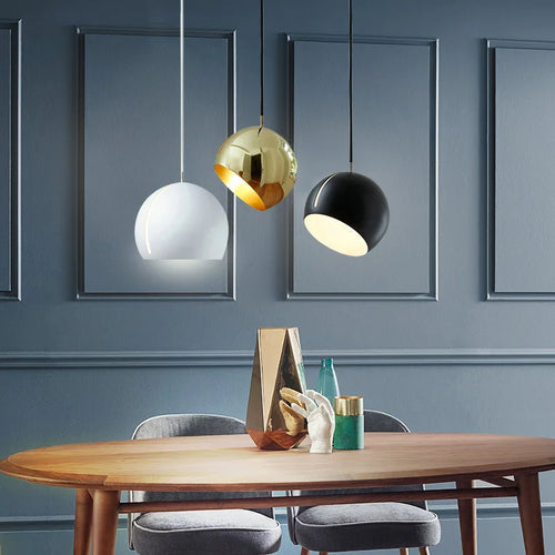 Modern Nordic iron pendant light for interiors - vue 3 sur 11