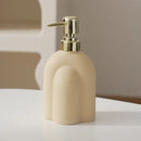 Portable ceramic soap dispenser for shampoo and water