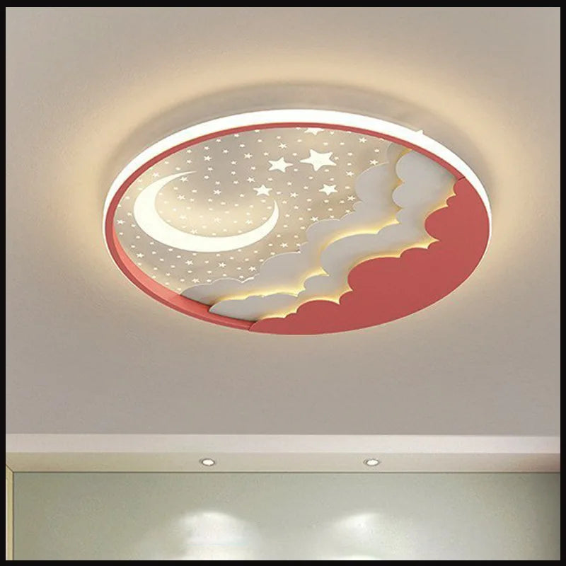 modern star moon led ceiling light for decoration and reading