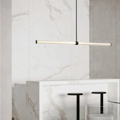 Modern glass ceiling light for minimalist bar and restaurant - vue 4 sur 9