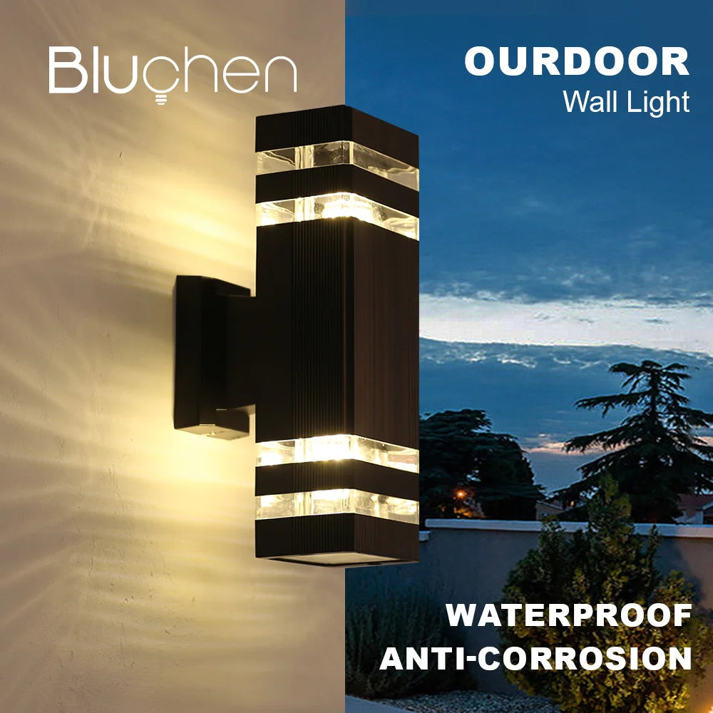 Waterproof outdoor LED wall light for garden and porch