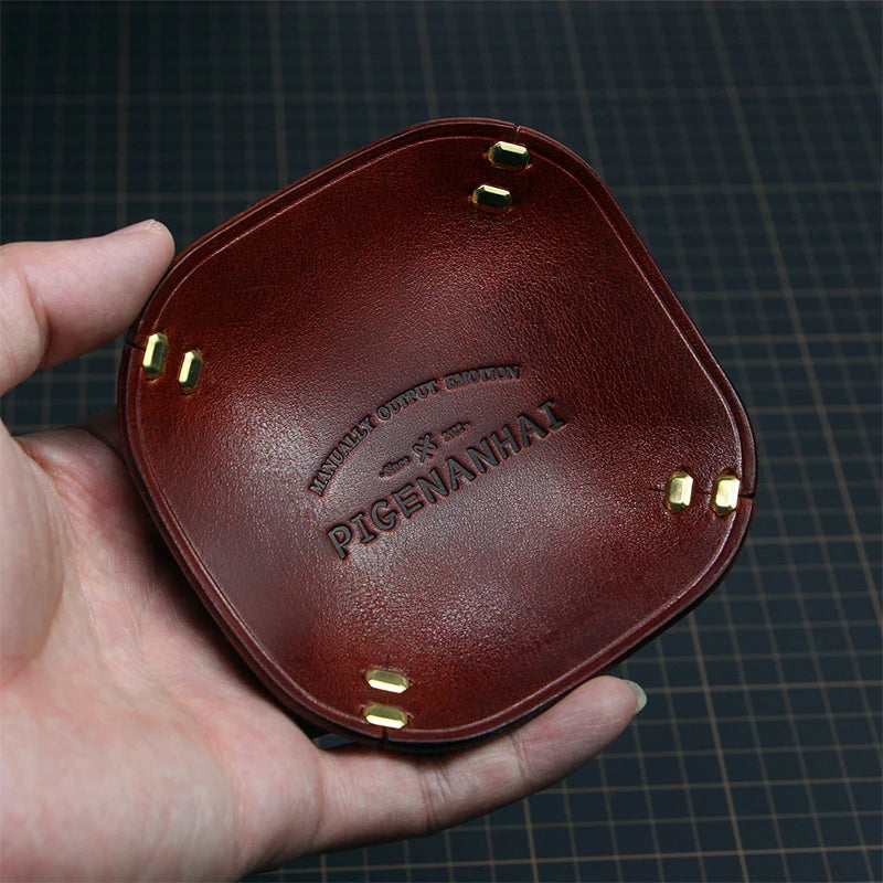 Leather storage tray for jewellery and assorted items - vue 7 sur 10