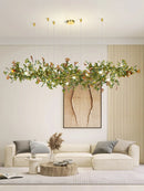 Custom glass ginkgo modern pendant light for elegant lighting