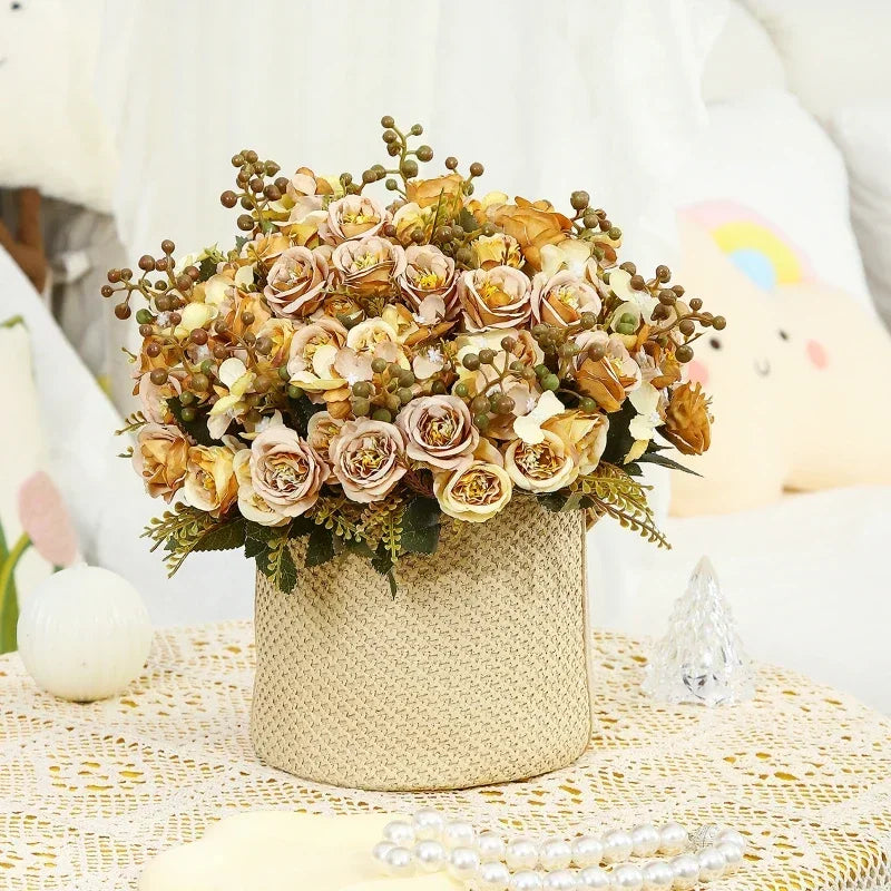 Silk artificial rose bouquet for Valentine's Day - vue 6 sur 12