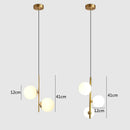 Modern glass and black brass pendant light with luminous design