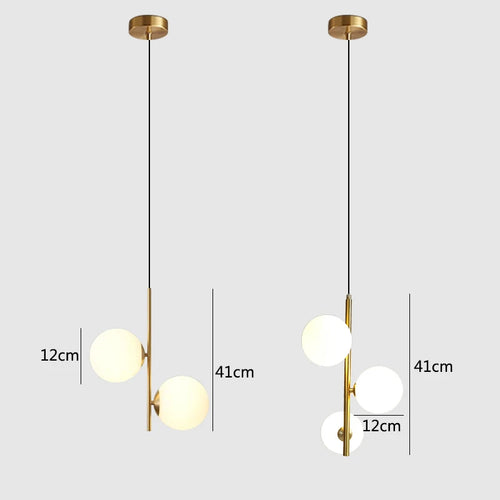 Modern glass and black brass pendant light with luminous design - vue 7 sur 10