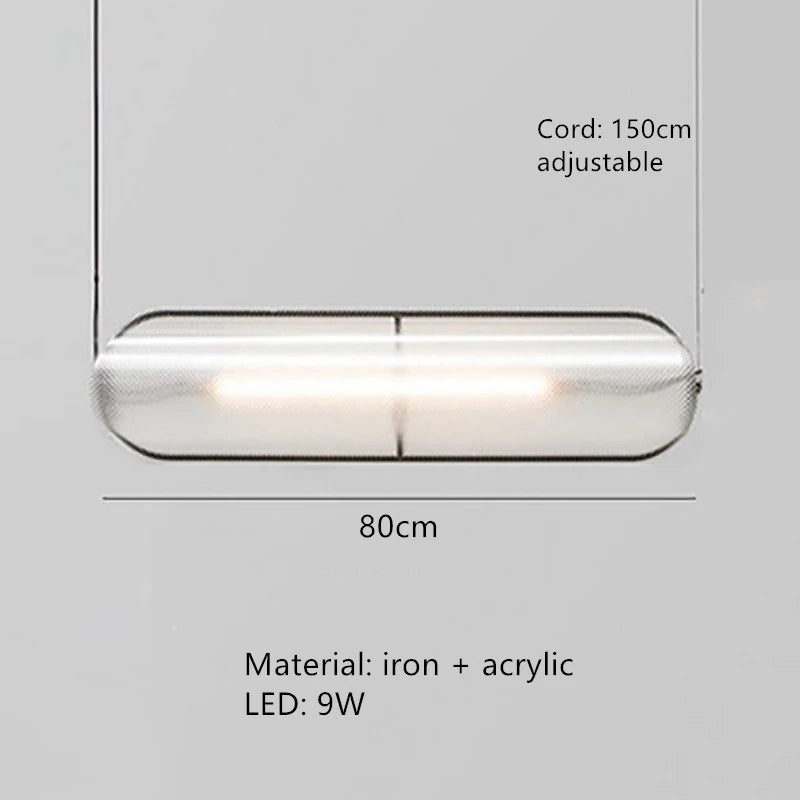 Modern adjustable LED pendant light for interiors and decoration - vue 11 sur 12