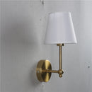American retro wall light in black and gold linen