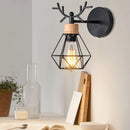 Wood and wrought iron lampshade