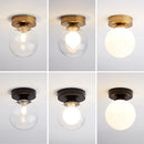 Modern simple Nordic LED glass ball ceiling light