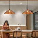 Japanese retro wooden pendant light for interior decoration