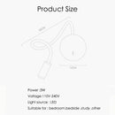Flexible reading wall light with switch