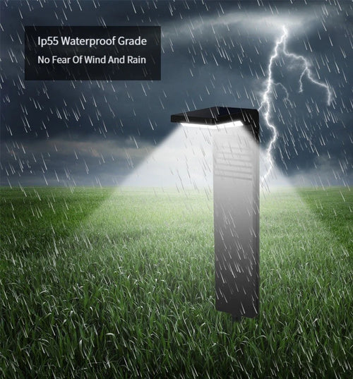 Solar LED garden landscape lamp IP55 waterproof outdoor standing light with ground spike - vue 5 sur 13