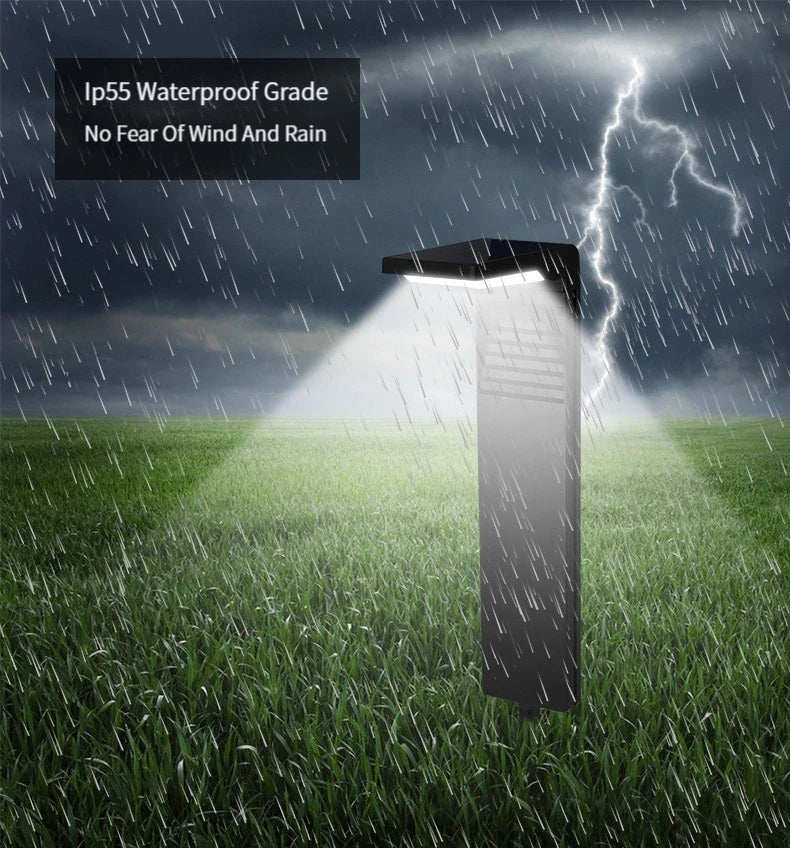 Solar LED garden landscape lamp IP55 waterproof outdoor standing light with ground spike - vue 4 sur 13