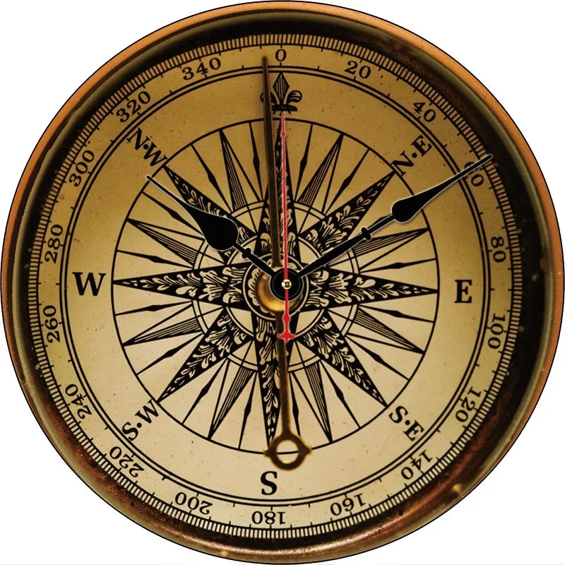 retro silent wall clock for modern home decor - vue 17 sur 19